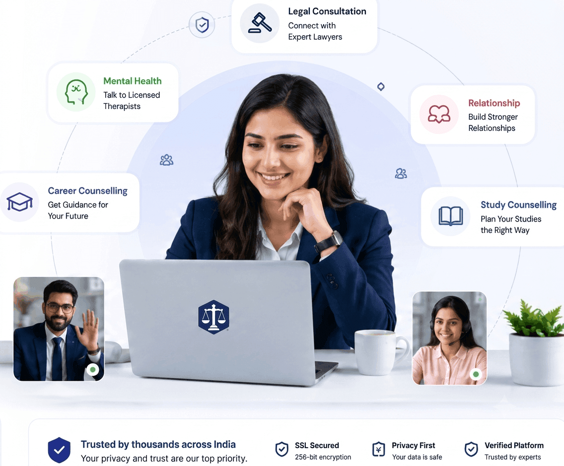 Consult with verified legal and counselling experts on NaiyeBharat